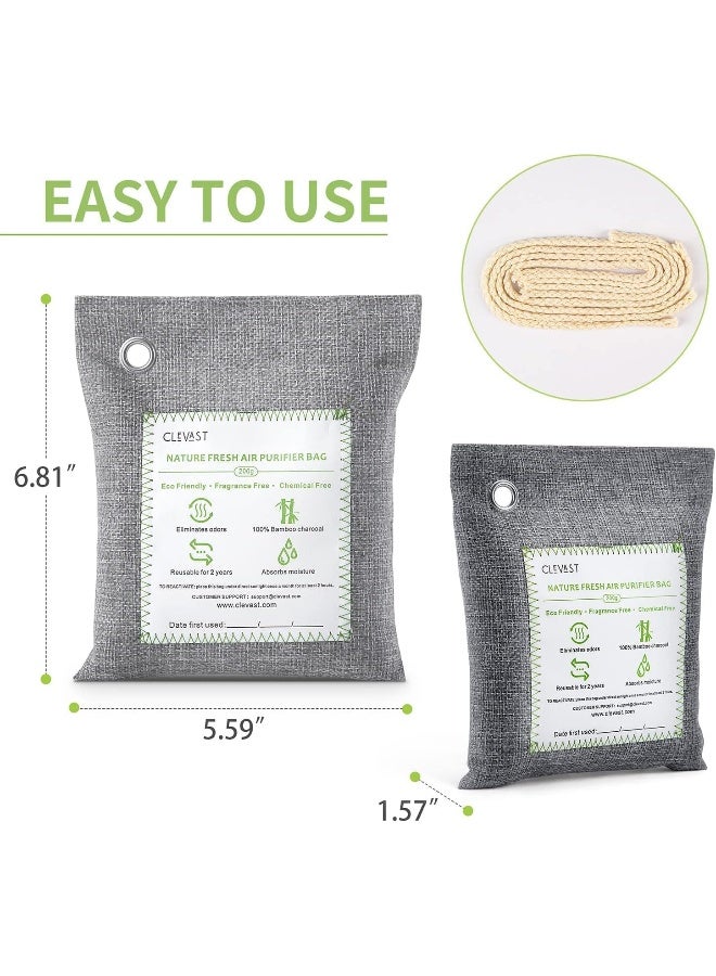 CLEVAST 4 Pack Bamboo Charcoal Air Purifying Bags - Image 4